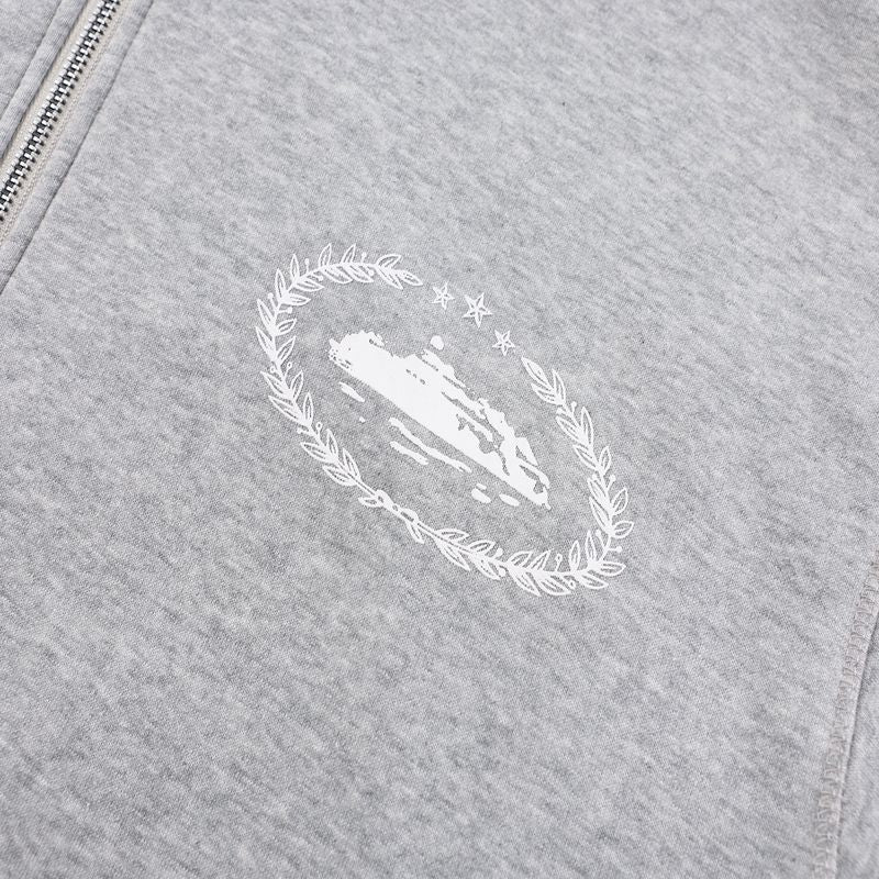 Sweat Zip Corteiz Regne Gris — vue 4