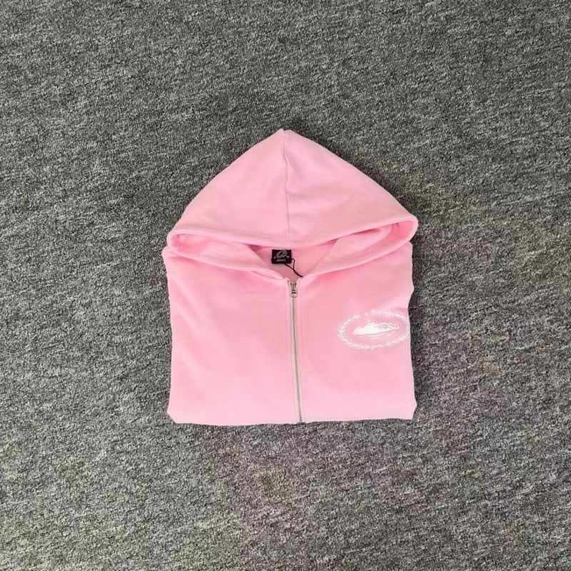Sweat Zip Corteiz Regne Rose — vue 3