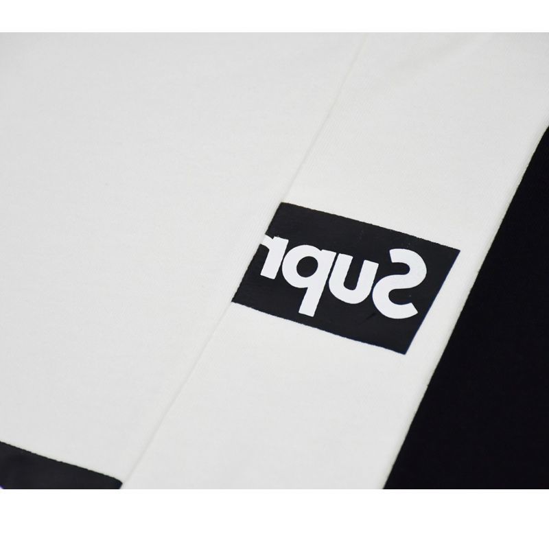 blanc detail face split logo