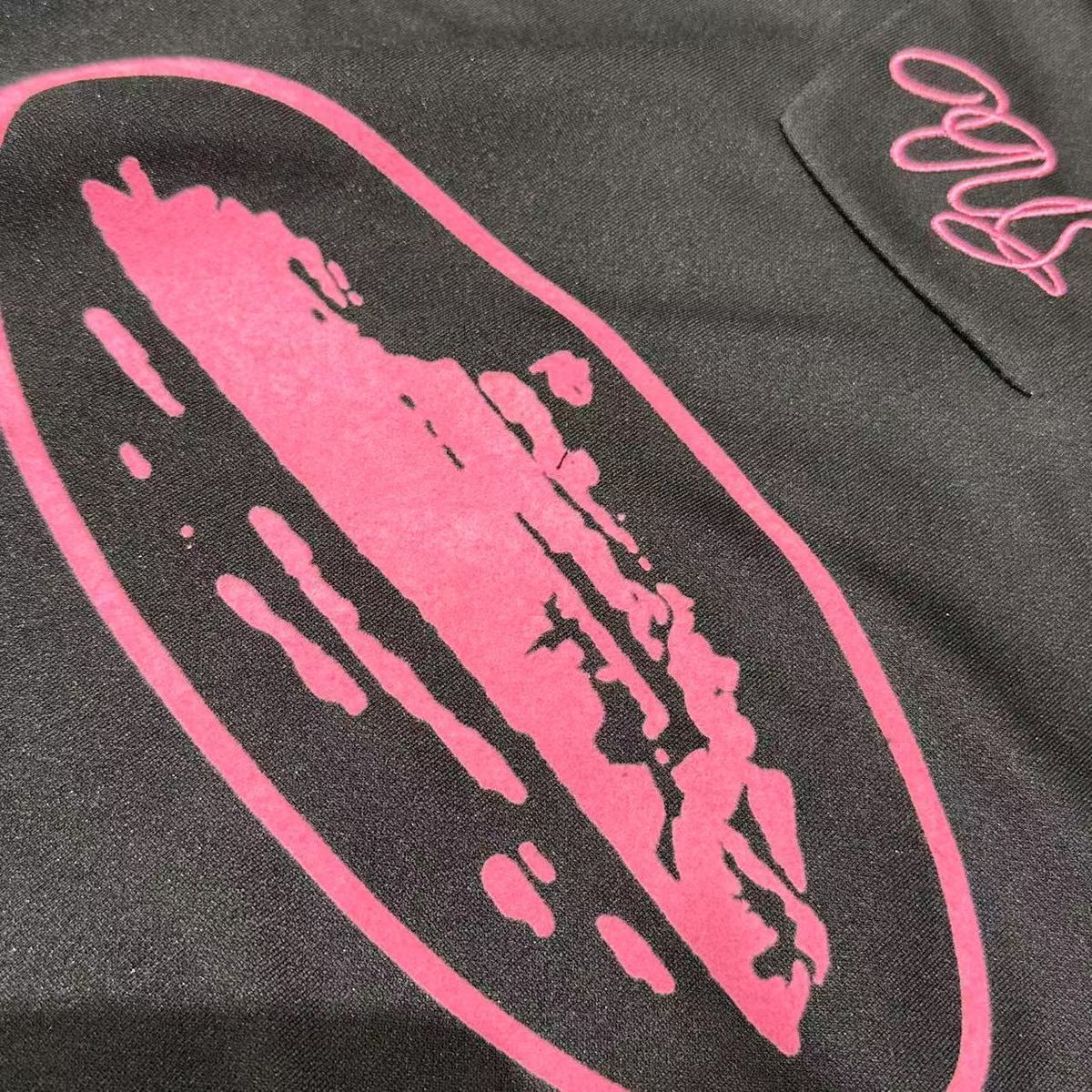 Polo Corteiz Alcatraz Noir Logo Rose — vue 4