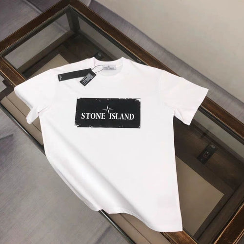T-shirt Stone Island Box Logo Painted Print