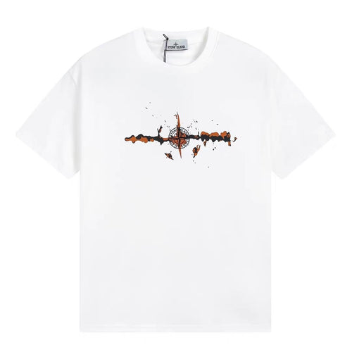 T-shirt Stone Island Compass Drip Splash Wordmark Back