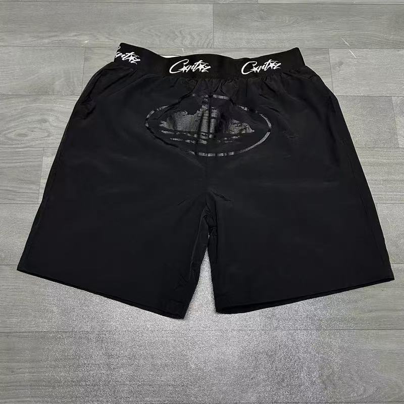 Short de bain Corteiz Noir Logo Noir — vue 1