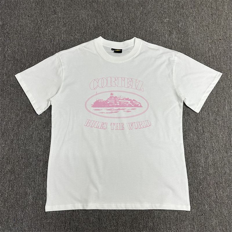 Tshirt Corteiz Rules The World Rose — vue 1