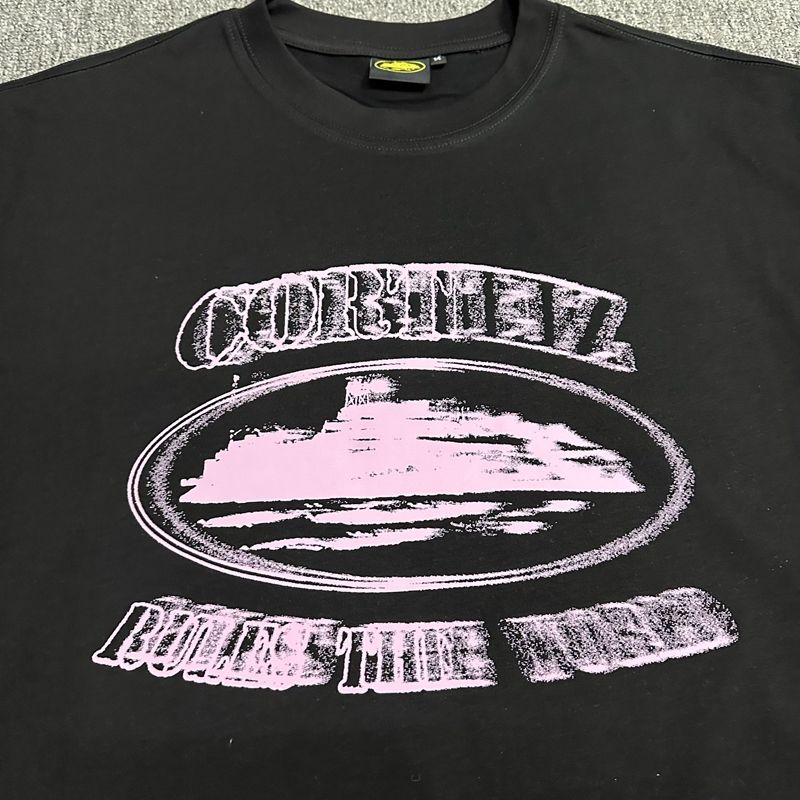 T-shirt Rules The World Effect Noir/Rose — vue 1