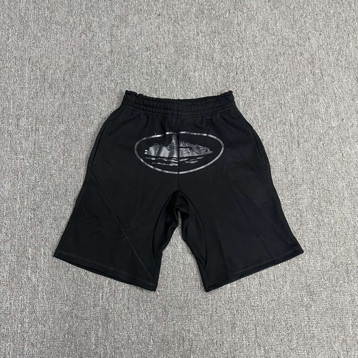 Short Corteiz Alcatraz Noir Logo Noir — vue 1