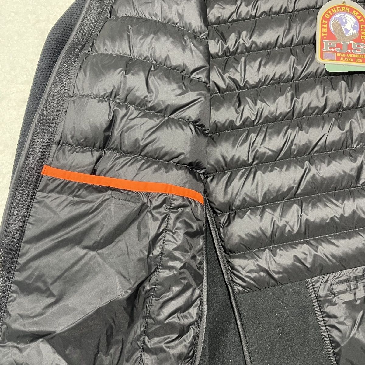 Veste Parajumpers Hybrid Noir — vue 5 manche tirette orange