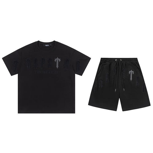 Ensemble Trapstar Chenille Decoded Short Set - Blackout