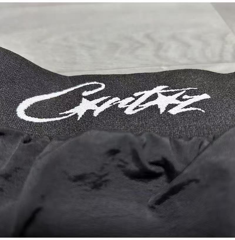 Short de bain Corteiz dos — Noir Logo Blanc Noir Logo Noir