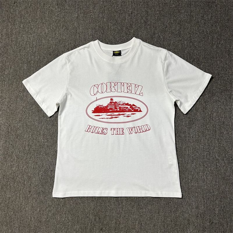Tshirt Corteiz Rules The World Rouge — vue 1